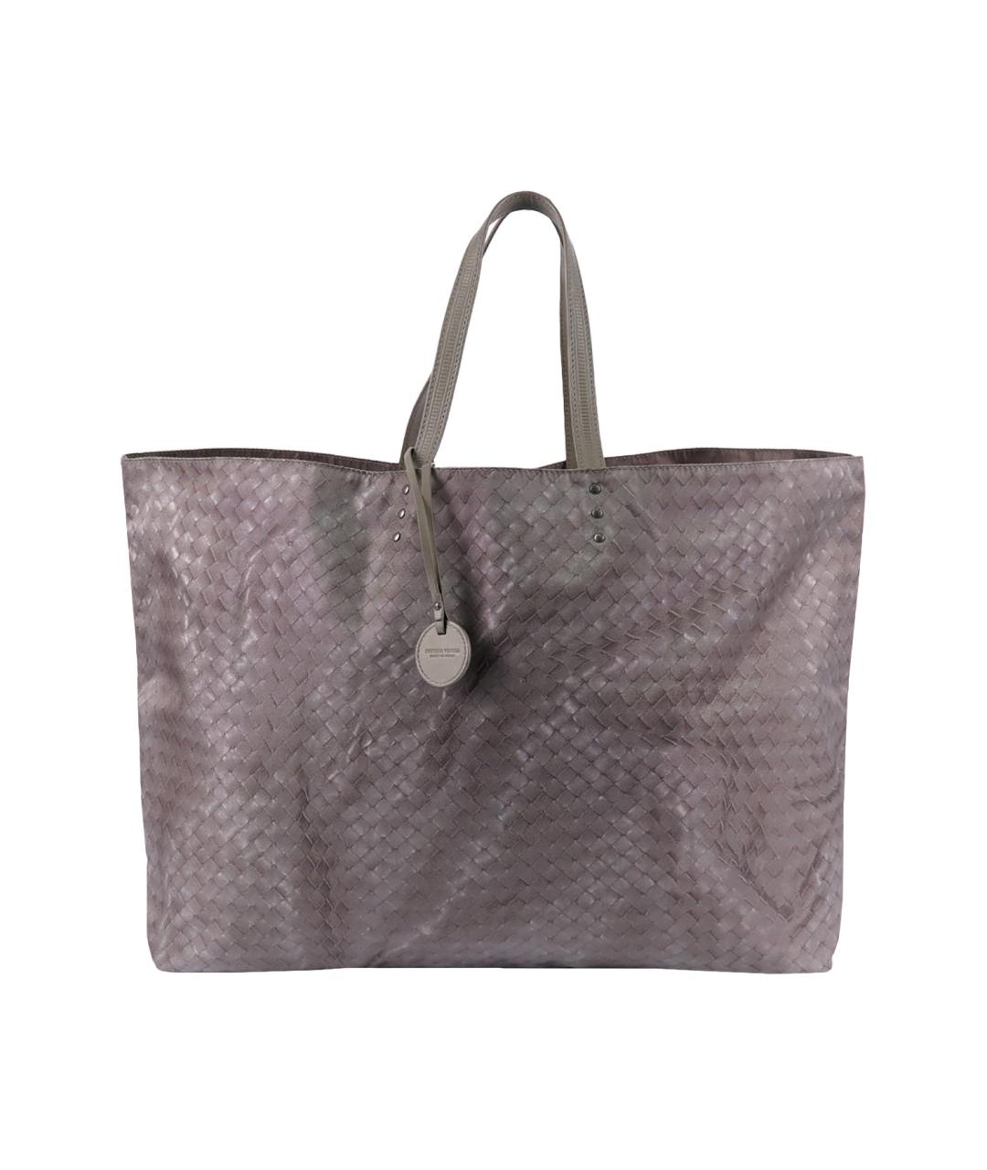 BOTTEGA VENETA Серая тканевая сумка тоут, фото 1