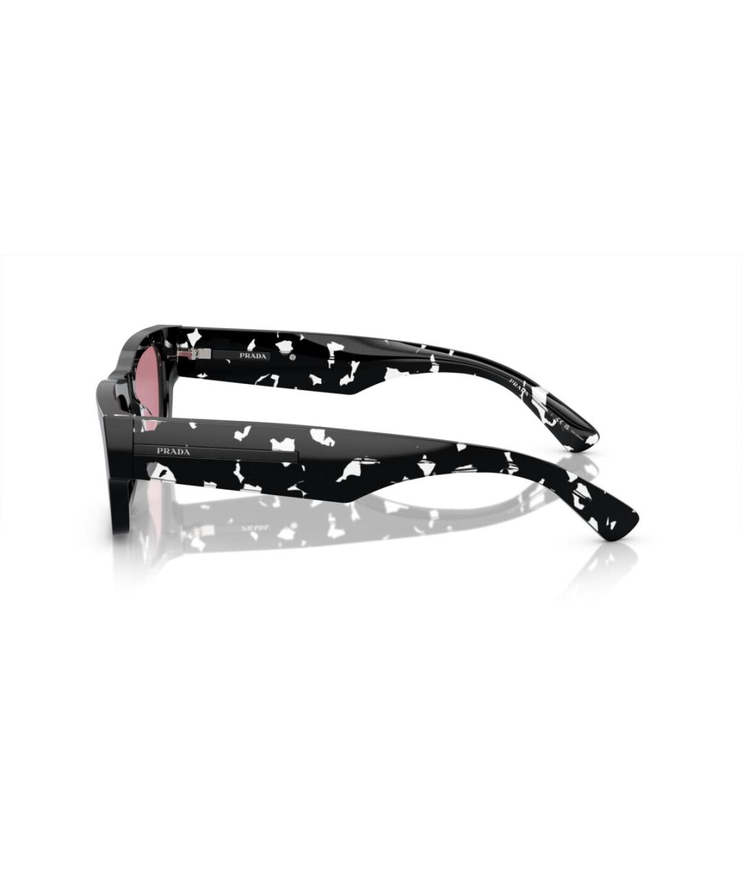 PRADA Черные пластиковые солнцезащитные очки, фото 3
