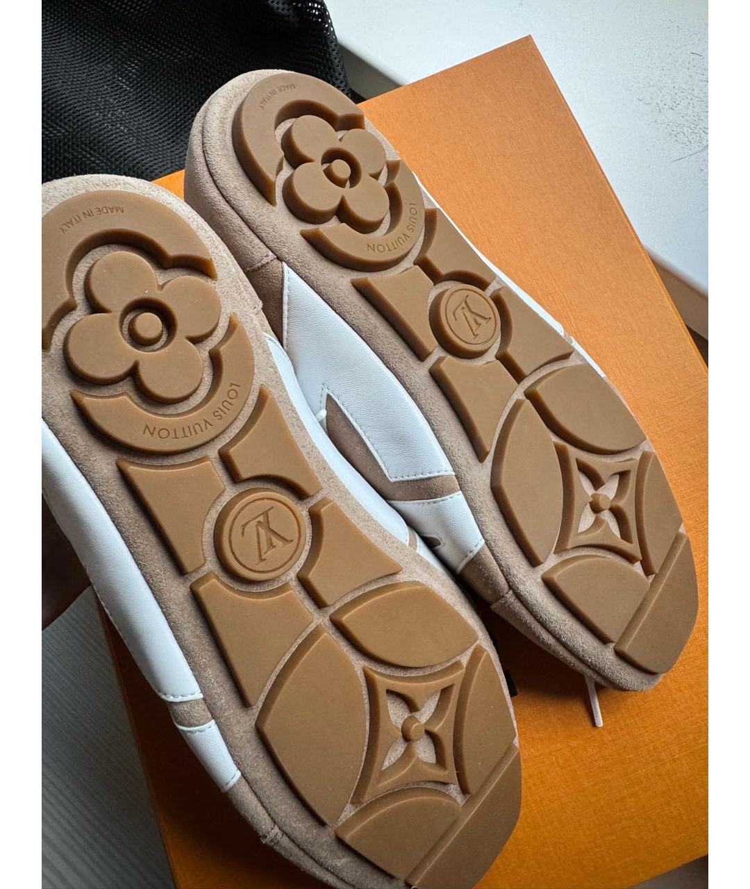 LOUIS VUITTON Бежевые замшевые кеды, фото 4
