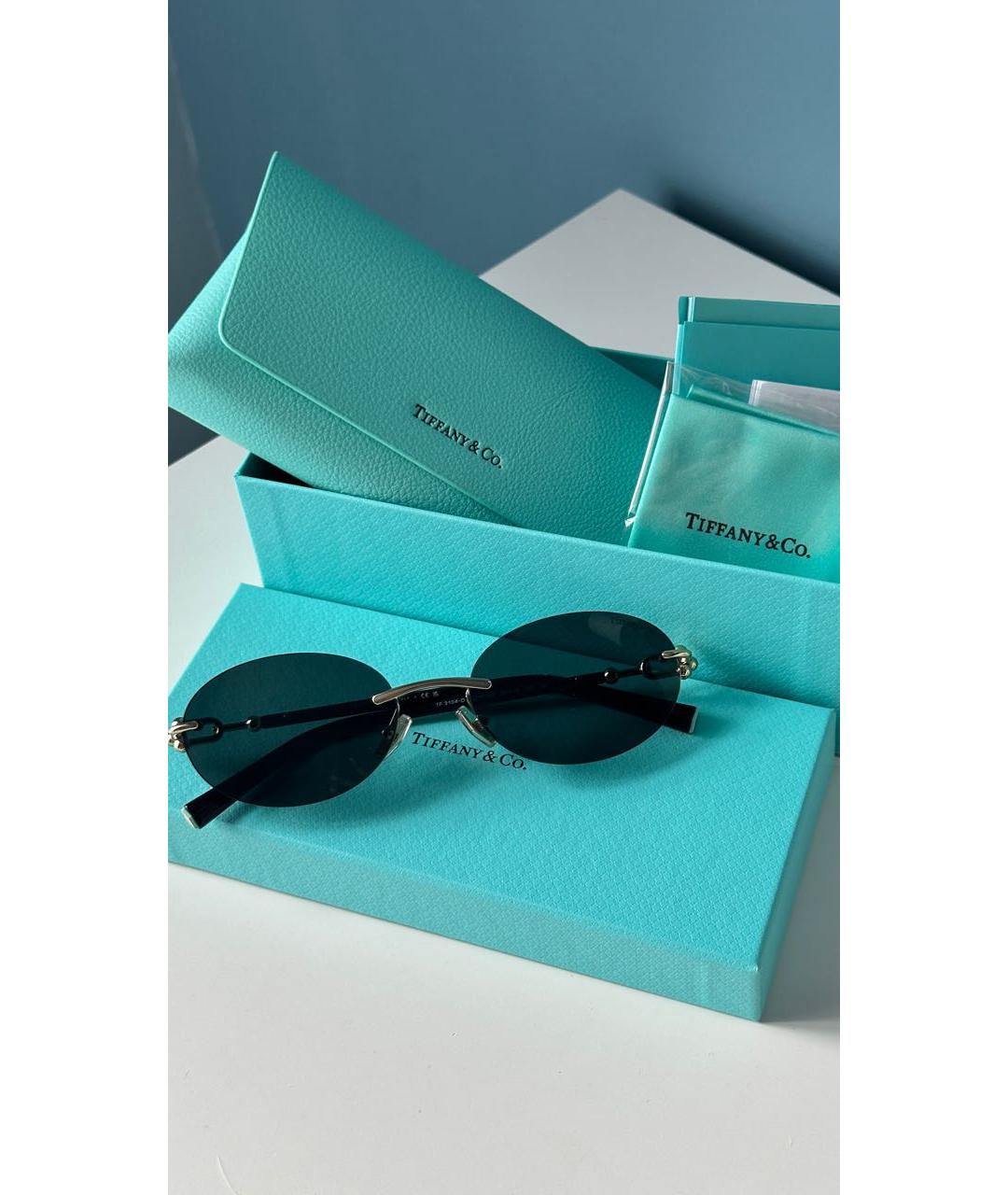 TIFFANY&CO Черные пластиковые солнцезащитные очки, фото 4