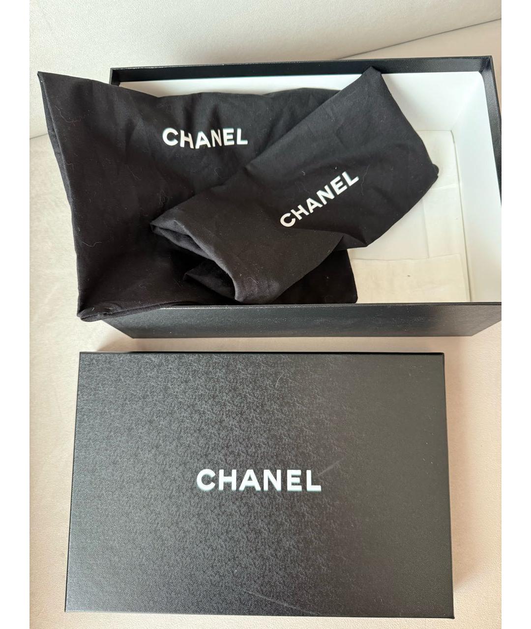 CHANEL Антрацитовые кожаные лоферы, фото 3