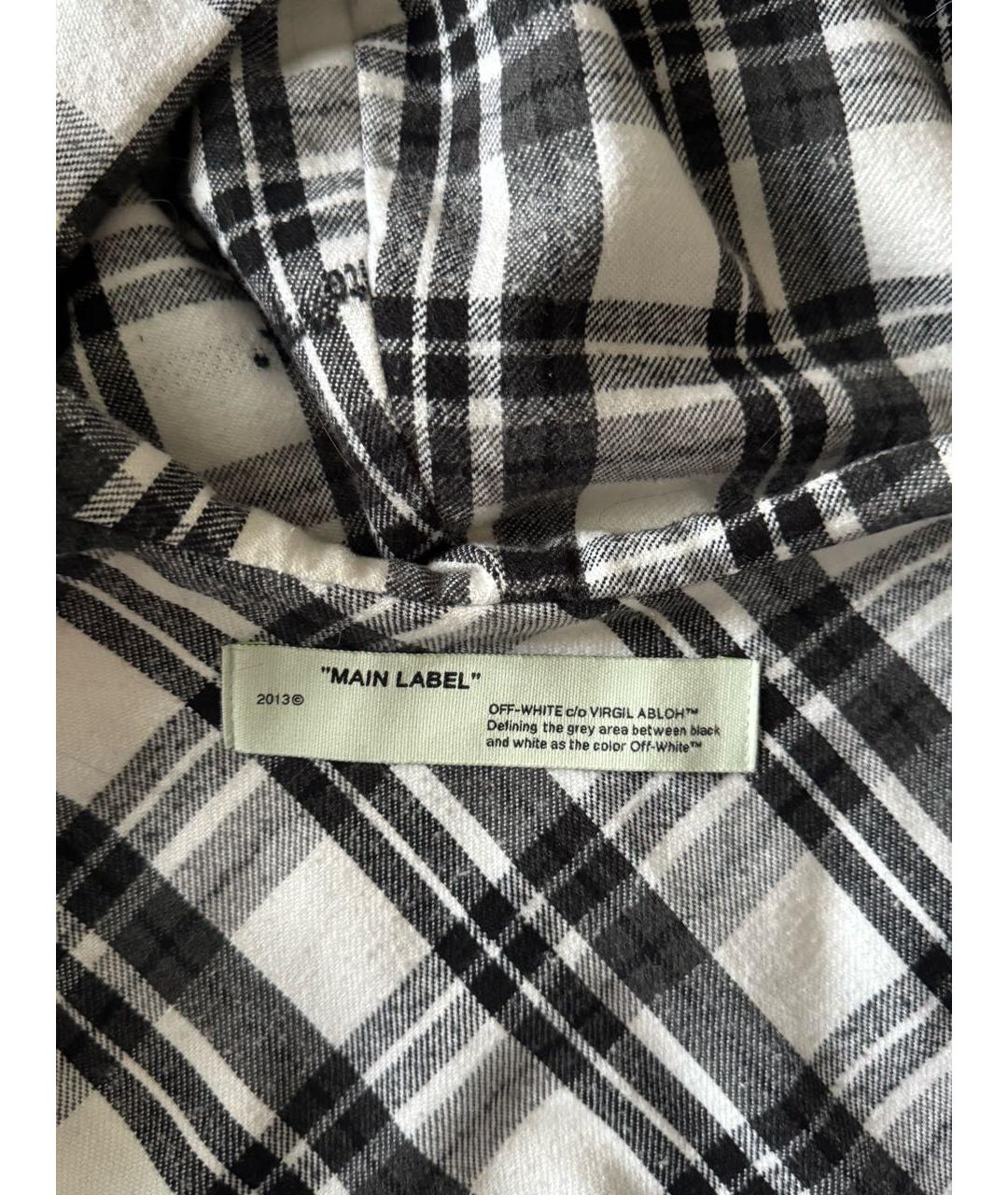 OFF-WHITE Белая хлопковая кэжуал рубашка, фото 4