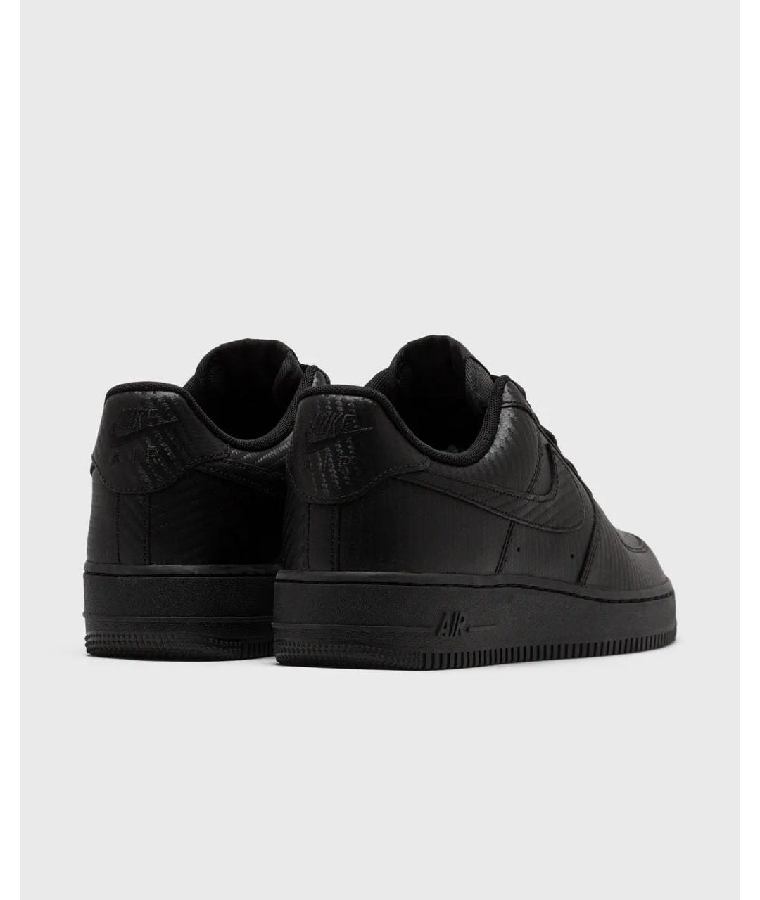 NIKE Черные кожаные низкие кроссовки / кеды, фото 4
