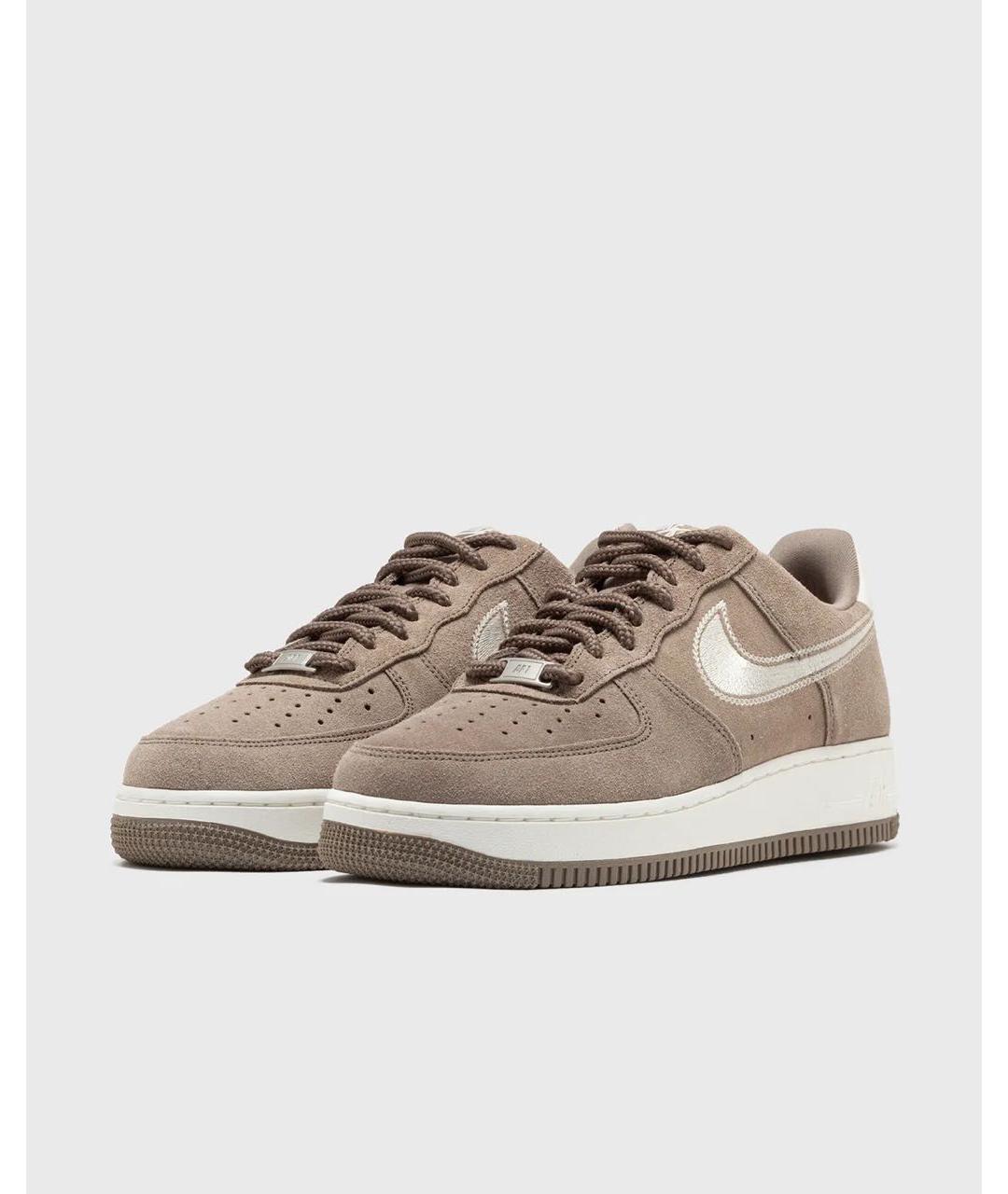 NIKE Коричневые замшевые низкие кроссовки / кеды, фото 2