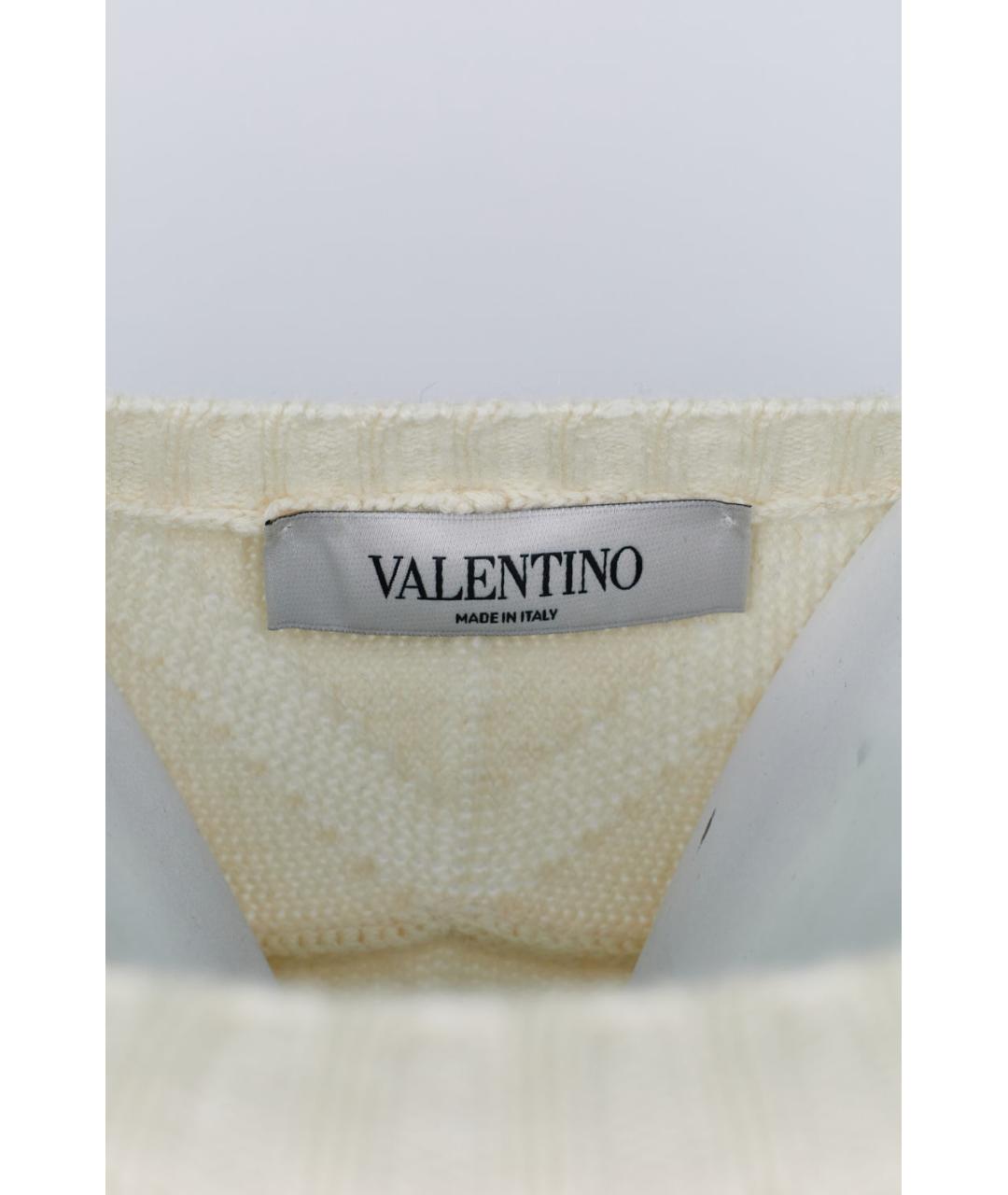 VALENTINO Белый кашемировый джемпер / свитер, фото 3