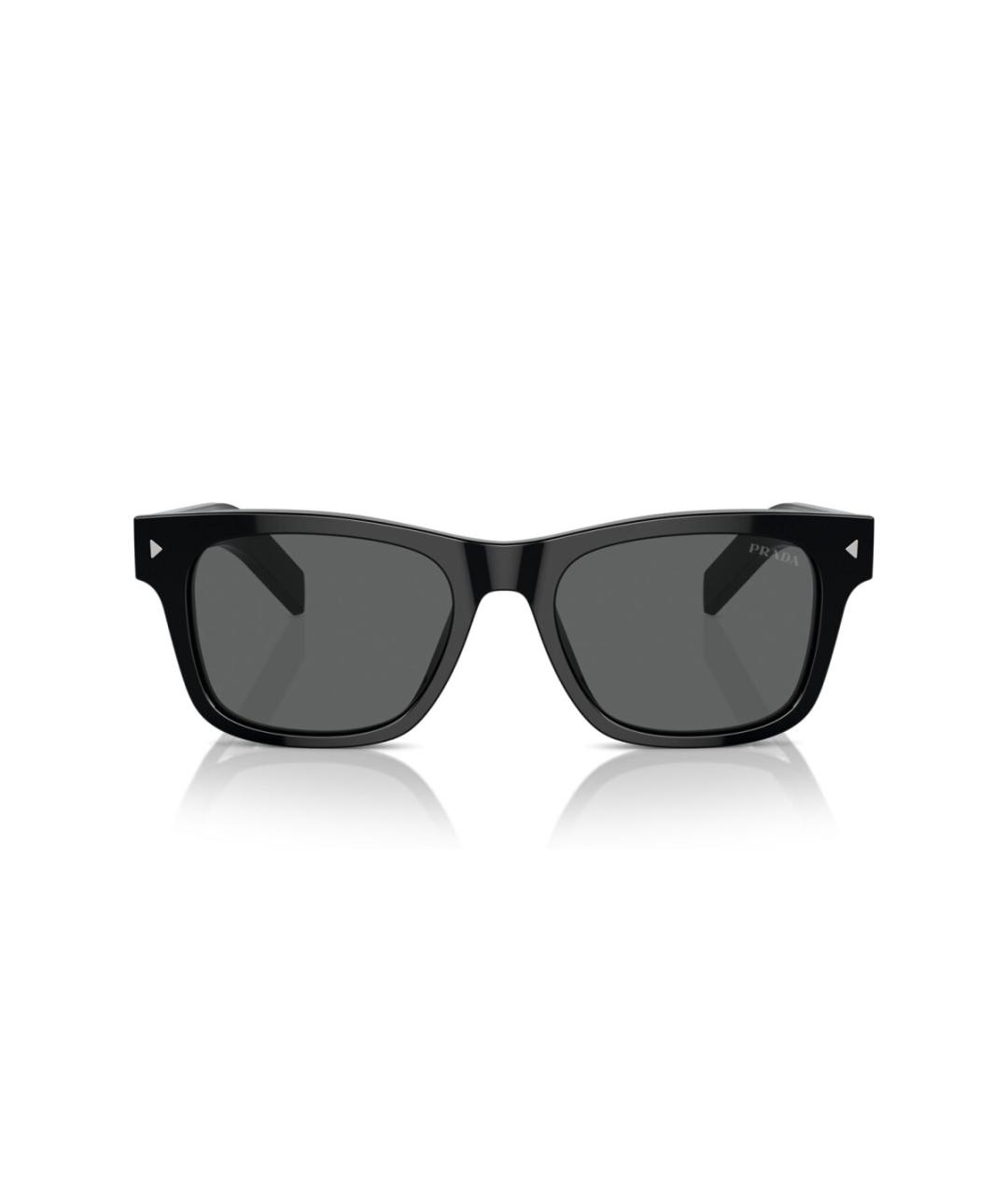 PRADA Черные пластиковые солнцезащитные очки, фото 1