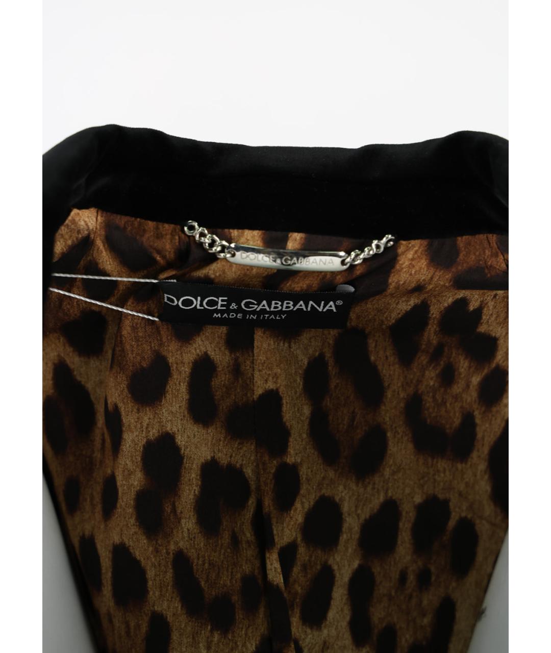 DOLCE&GABBANA Черный хлопковый жакет/пиджак, фото 3
