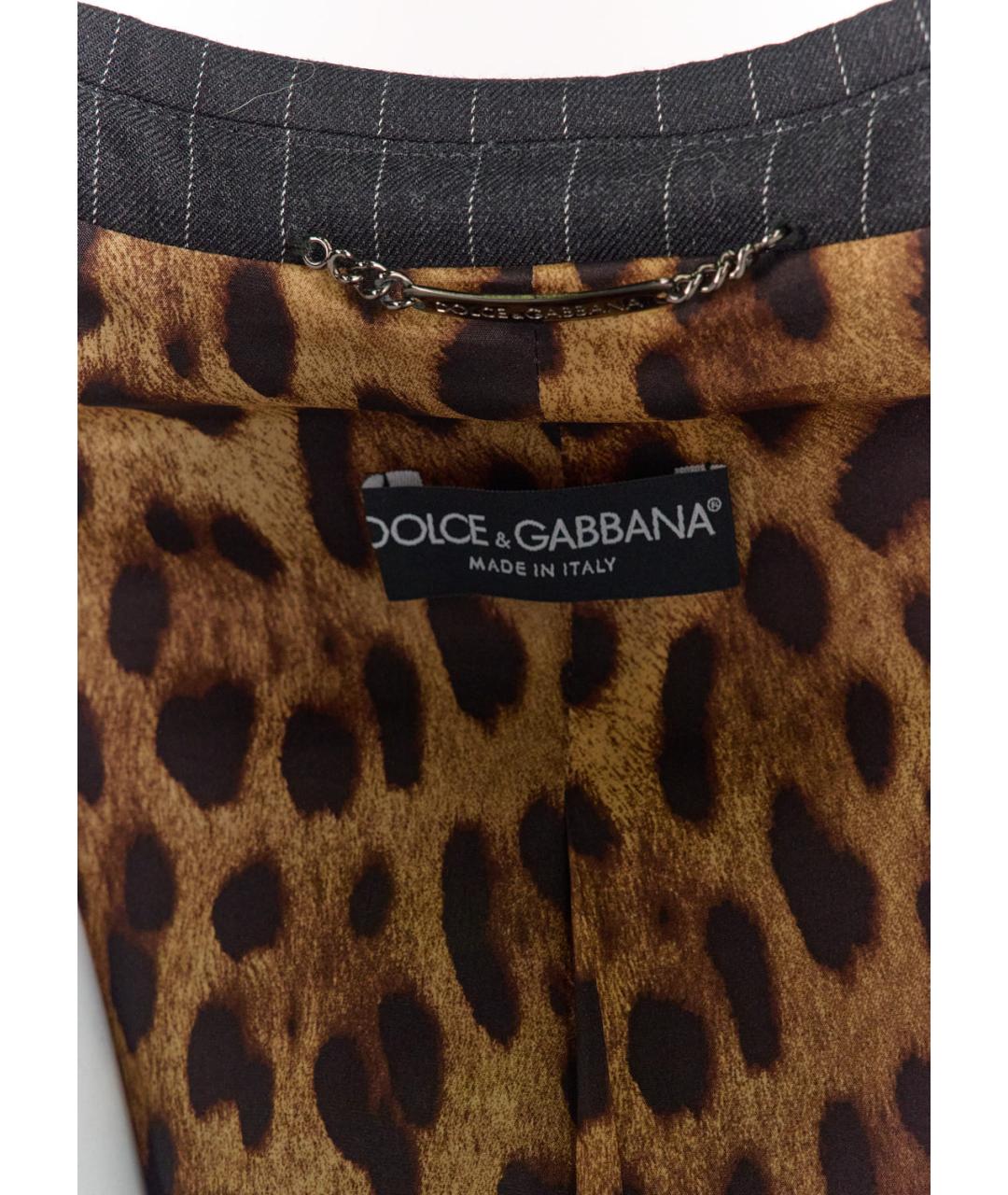 DOLCE&GABBANA Серый шерстяной жакет/пиджак, фото 3