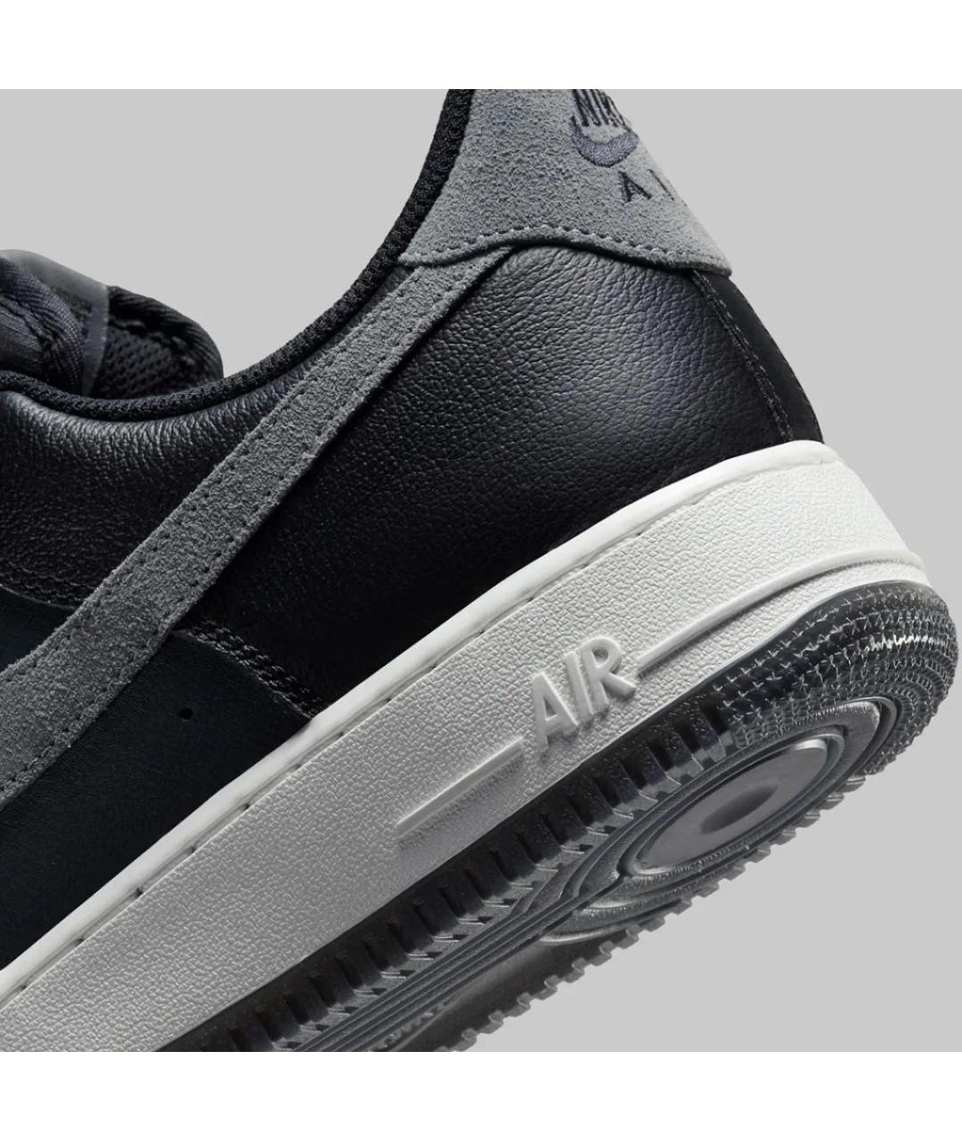 NIKE Антрацитовые кожаные низкие кроссовки / кеды, фото 8