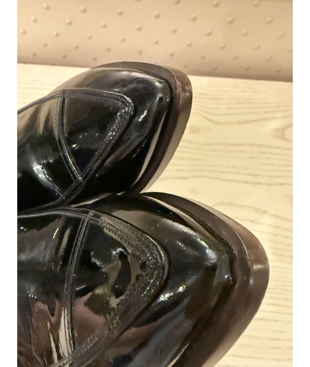 CHANEL Черные ботинки из лакированной кожи, фото 3