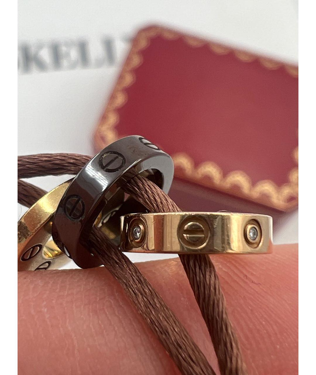 CARTIER Коричневый браслет из желтого золота, фото 7
