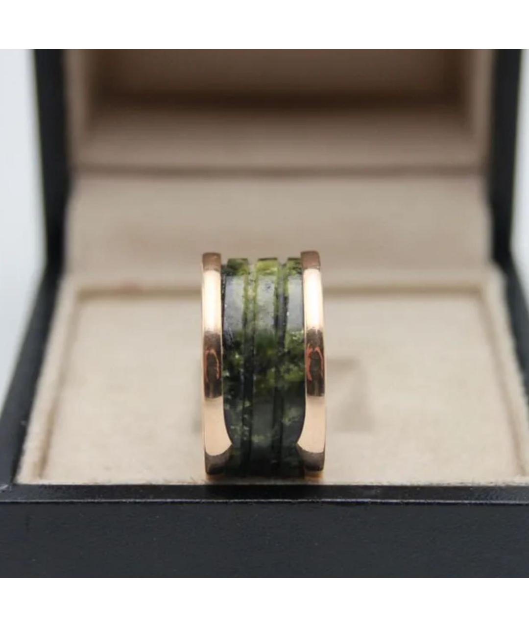 BVLGARI Зеленые кольцо из розового золота, фото 7