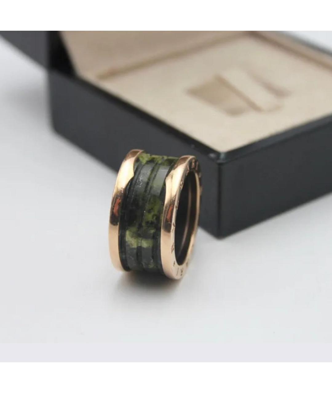 BVLGARI Зеленые кольцо из розового золота, фото 2