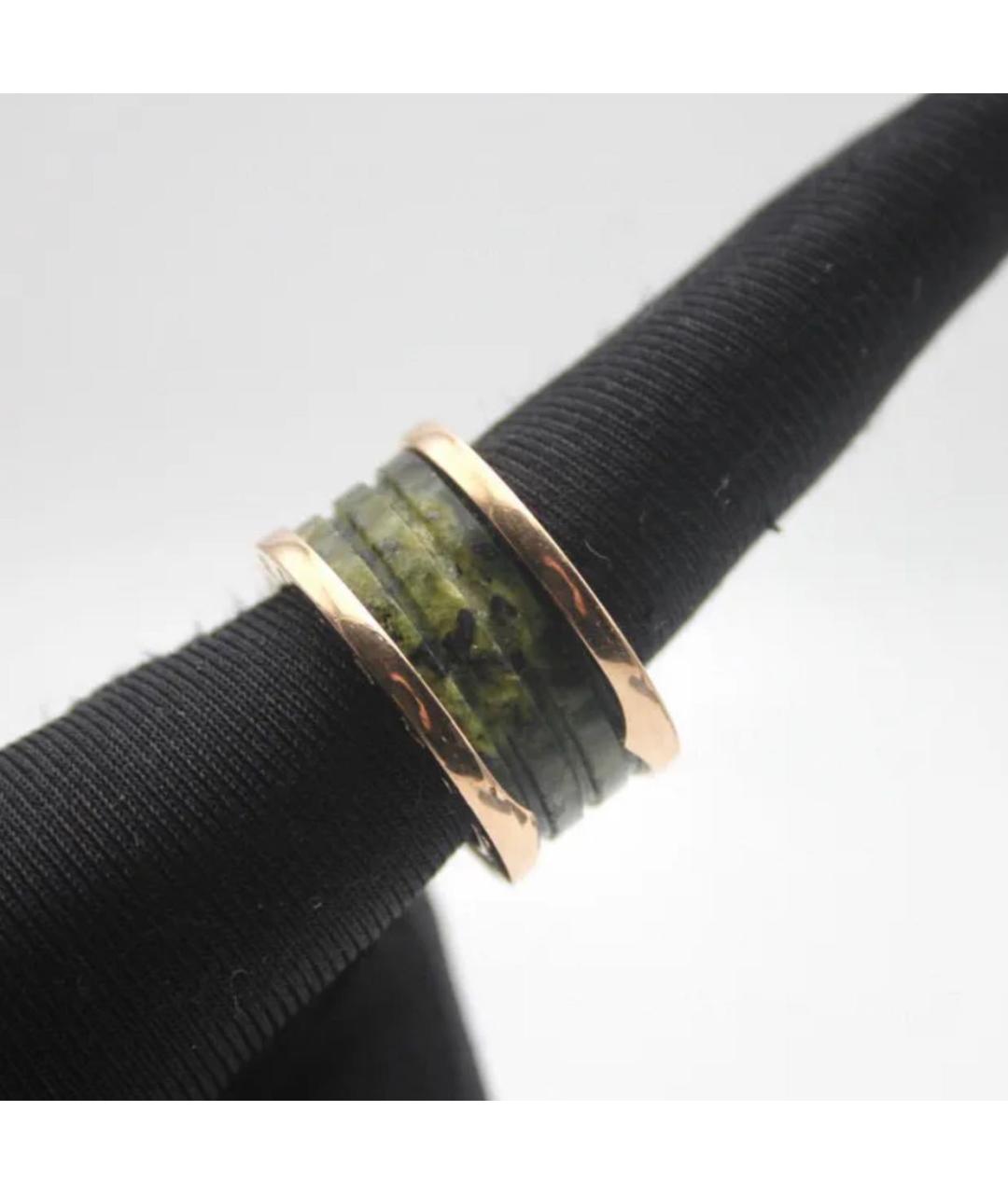 BVLGARI Зеленые кольцо из розового золота, фото 3