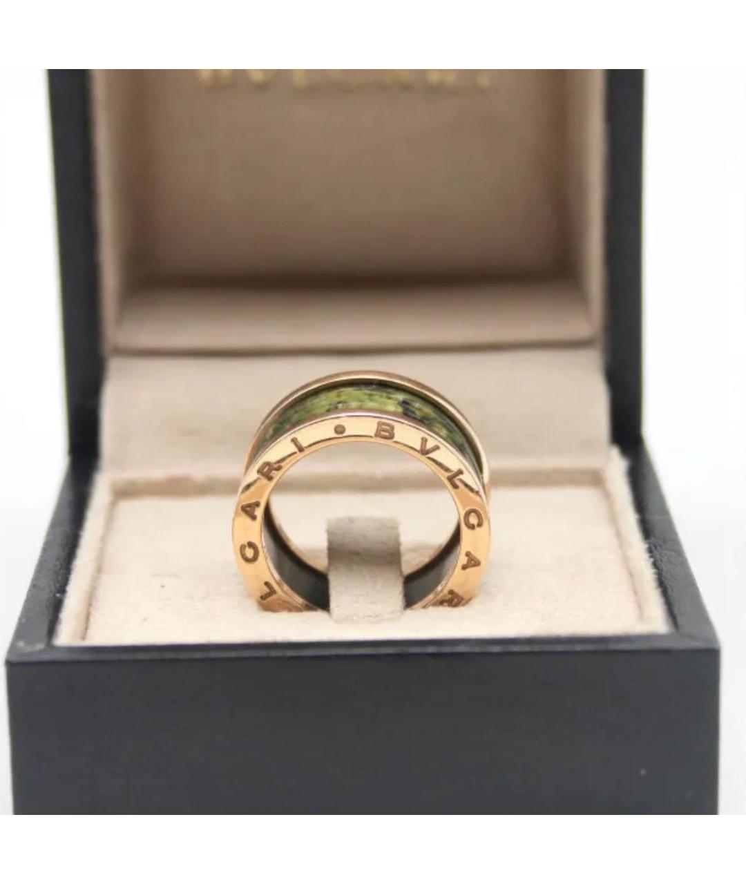 BVLGARI Зеленые кольцо из розового золота, фото 6