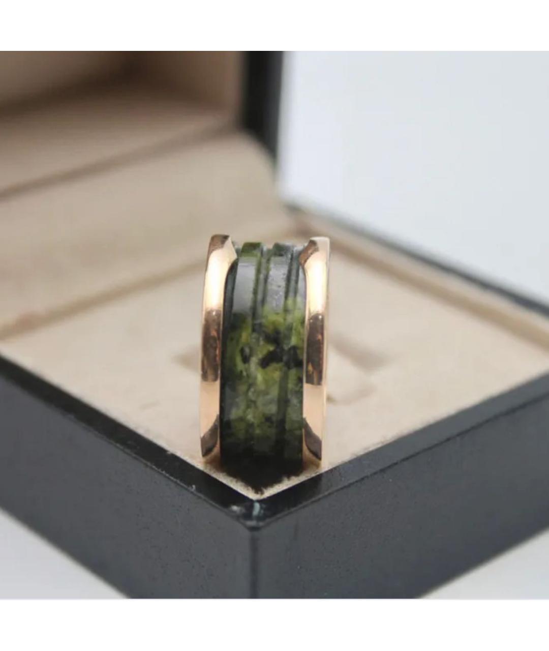 BVLGARI Зеленые кольцо из розового золота, фото 4