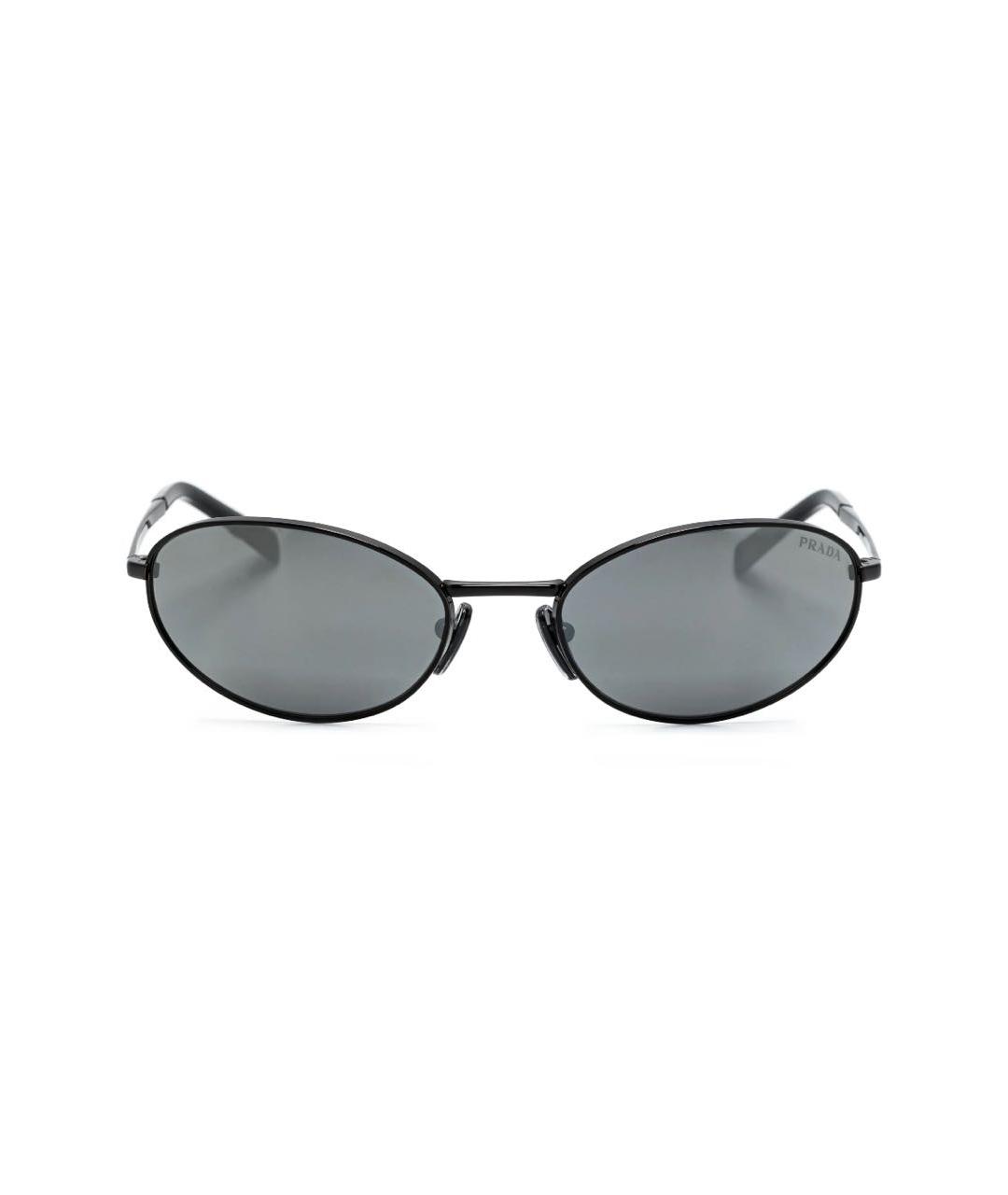 PRADA Черные металлические солнцезащитные очки, фото 2