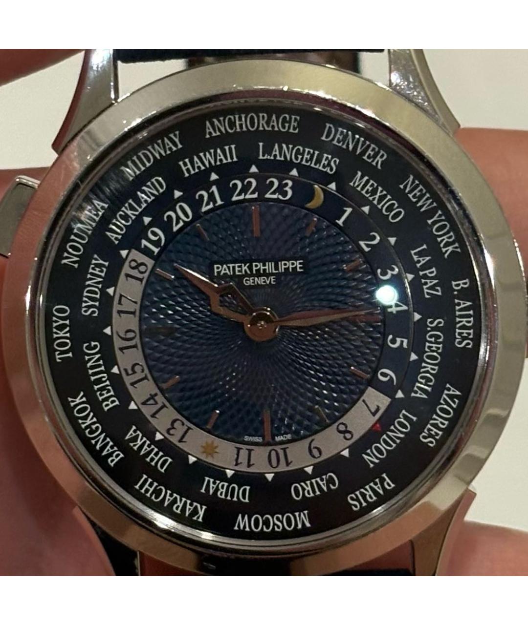 PATEK PHILIPPE Темно-синие металлические часы, фото 5