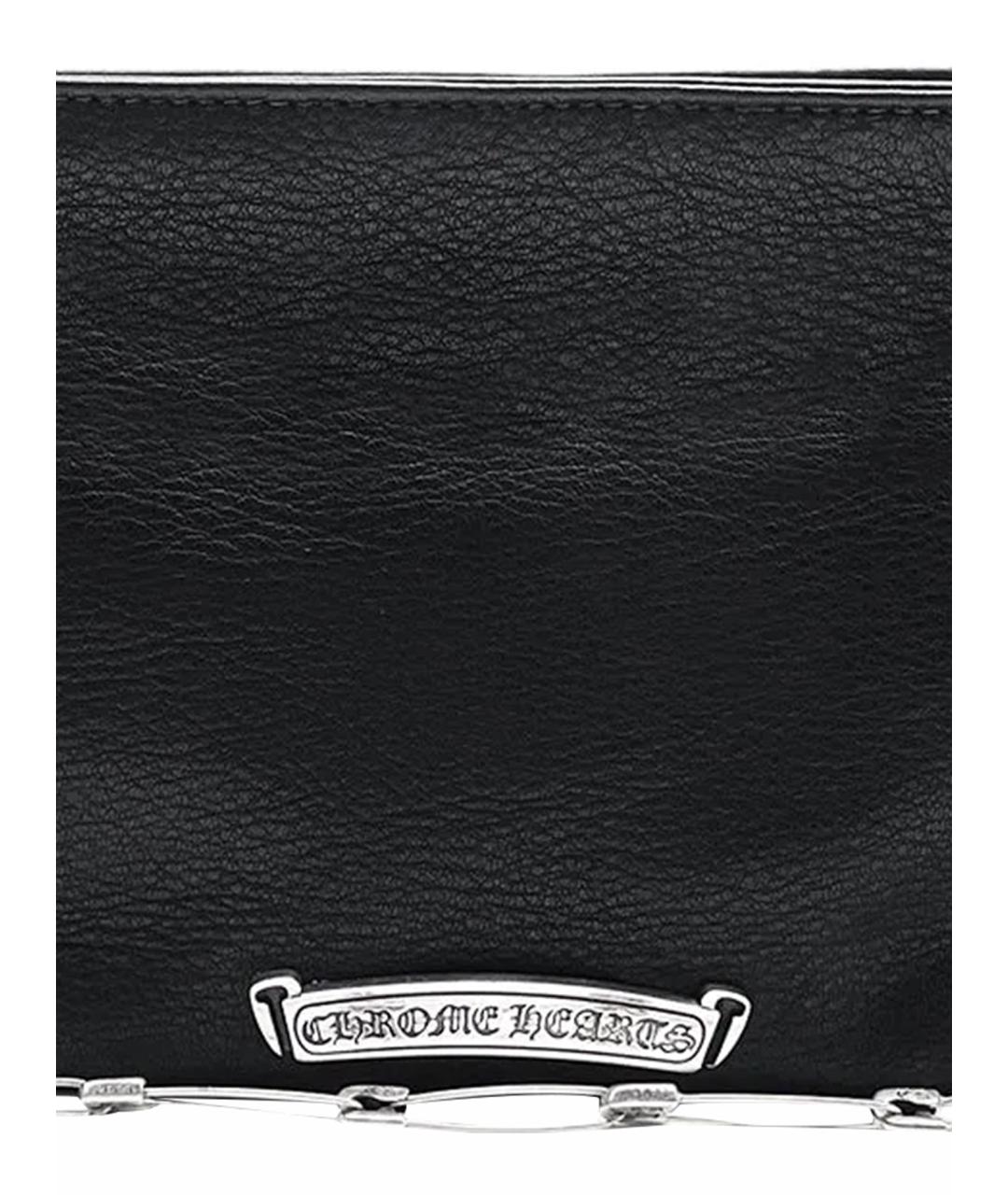CHROME HEARTS Черная кожаная сумка через плечо, фото 2