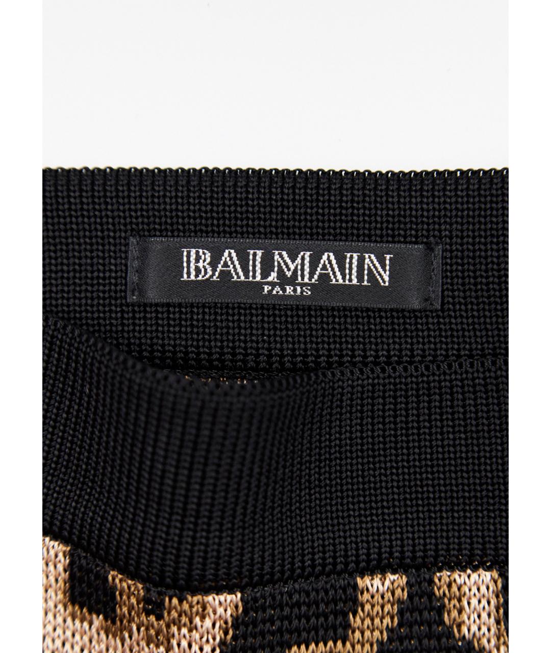 BALMAIN Коричневая вискозная юбка миди, фото 5