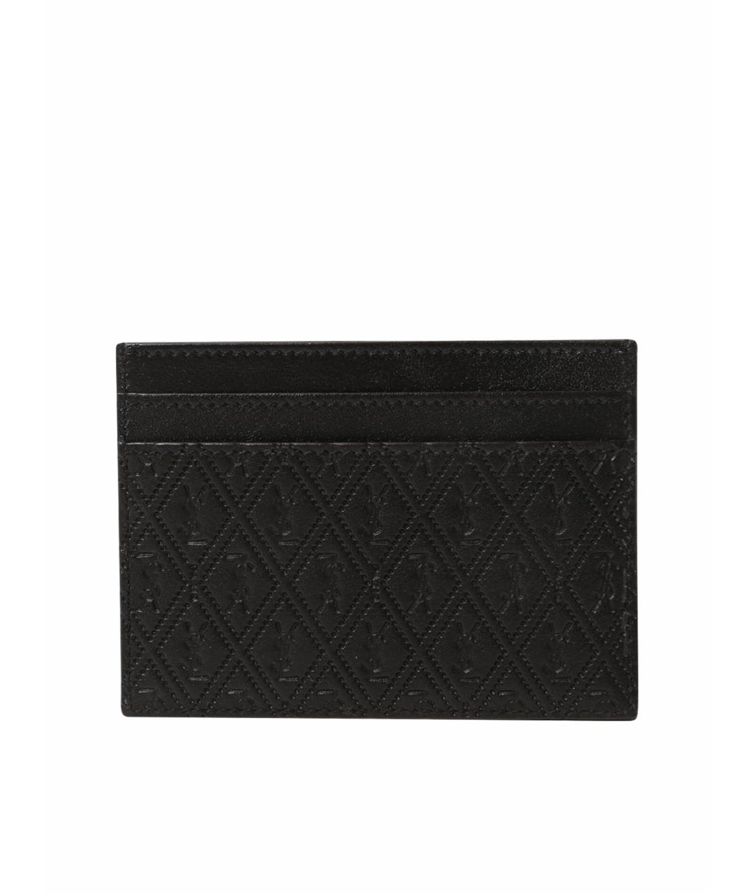 SAINT LAURENT Черный кожаный кардхолдер, фото 8