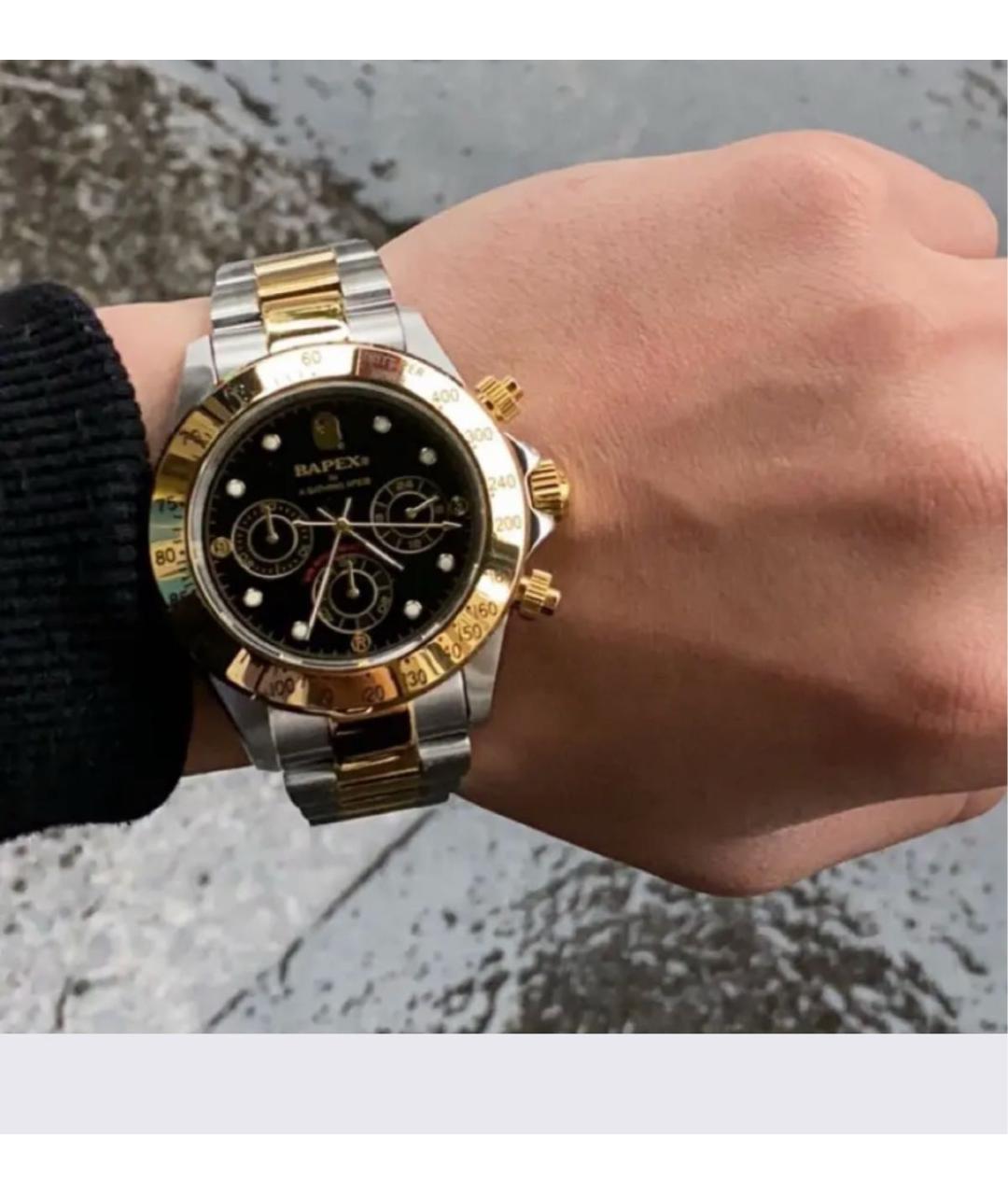 BAPE Золотые часы, фото 3