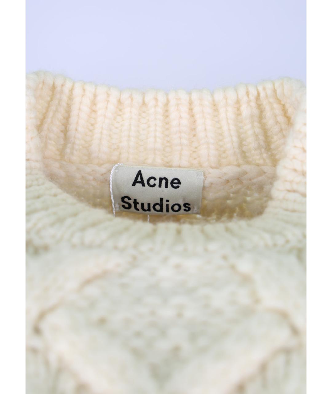 ACNE STUDIOS Белый шерстяной джемпер / свитер, фото 3