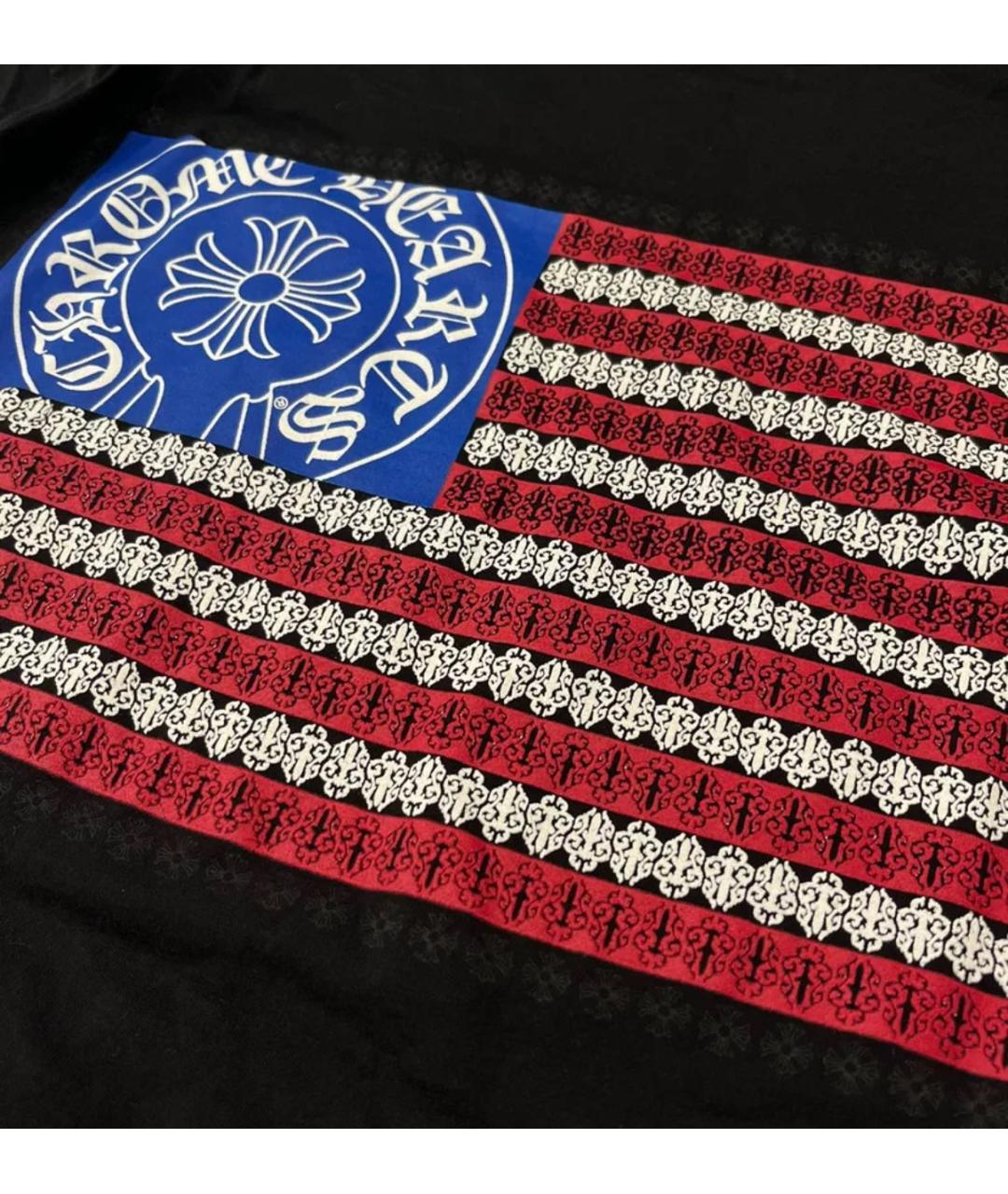 CHROME HEARTS Черная хлопковая футболка, фото 3