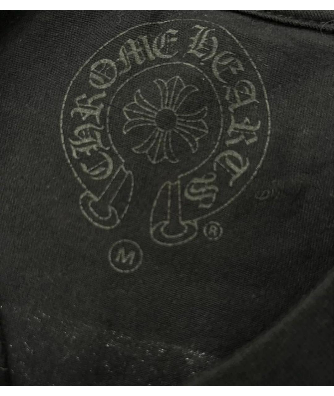 CHROME HEARTS Черная хлопковая футболка, фото 4