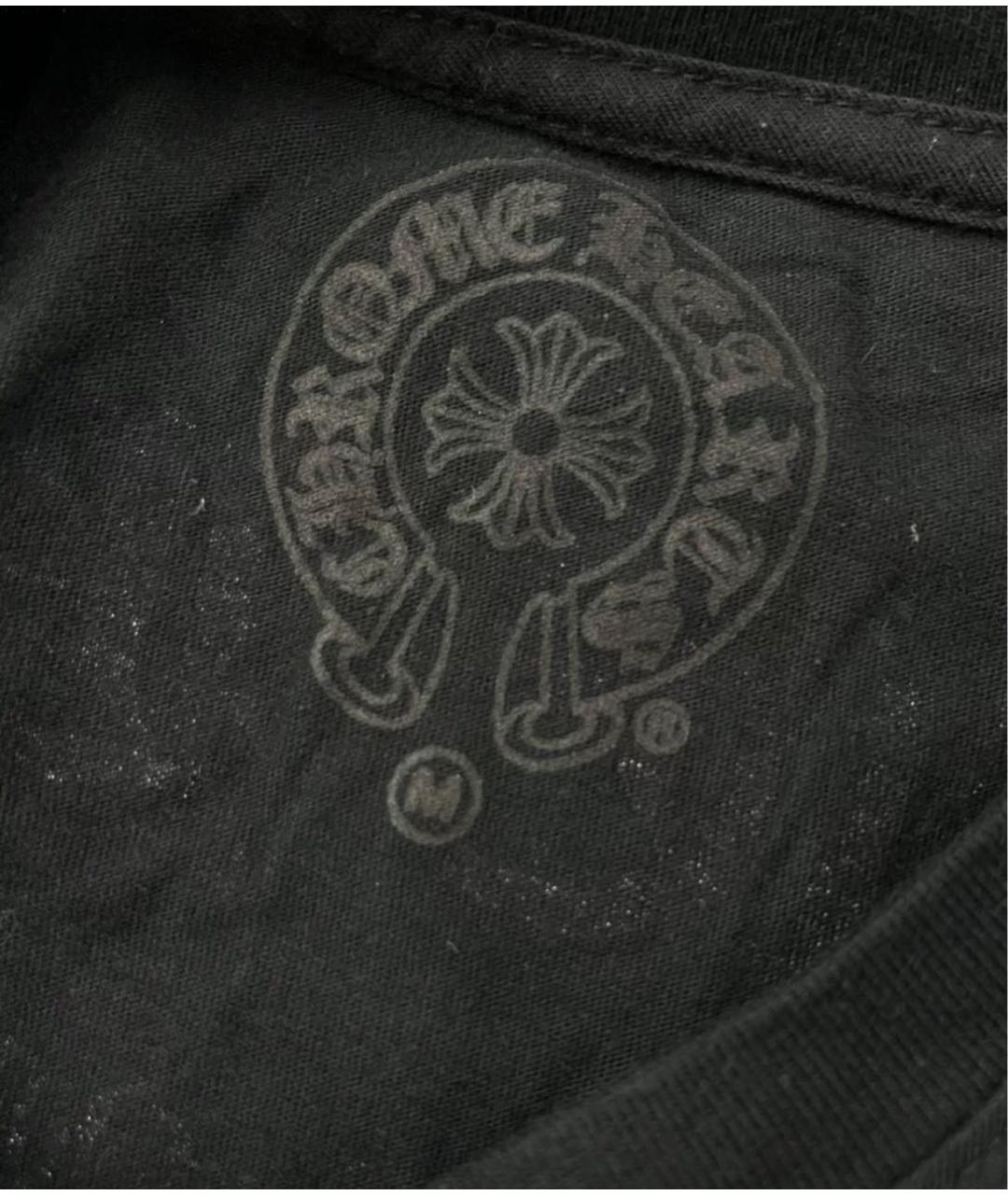 CHROME HEARTS Черная хлопковая футболка, фото 4