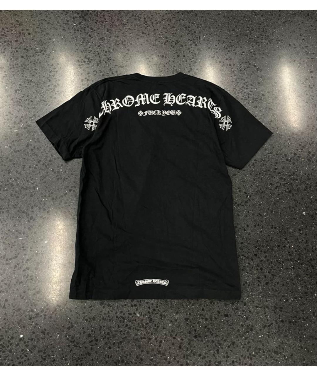 CHROME HEARTS Черная хлопковая футболка, фото 2
