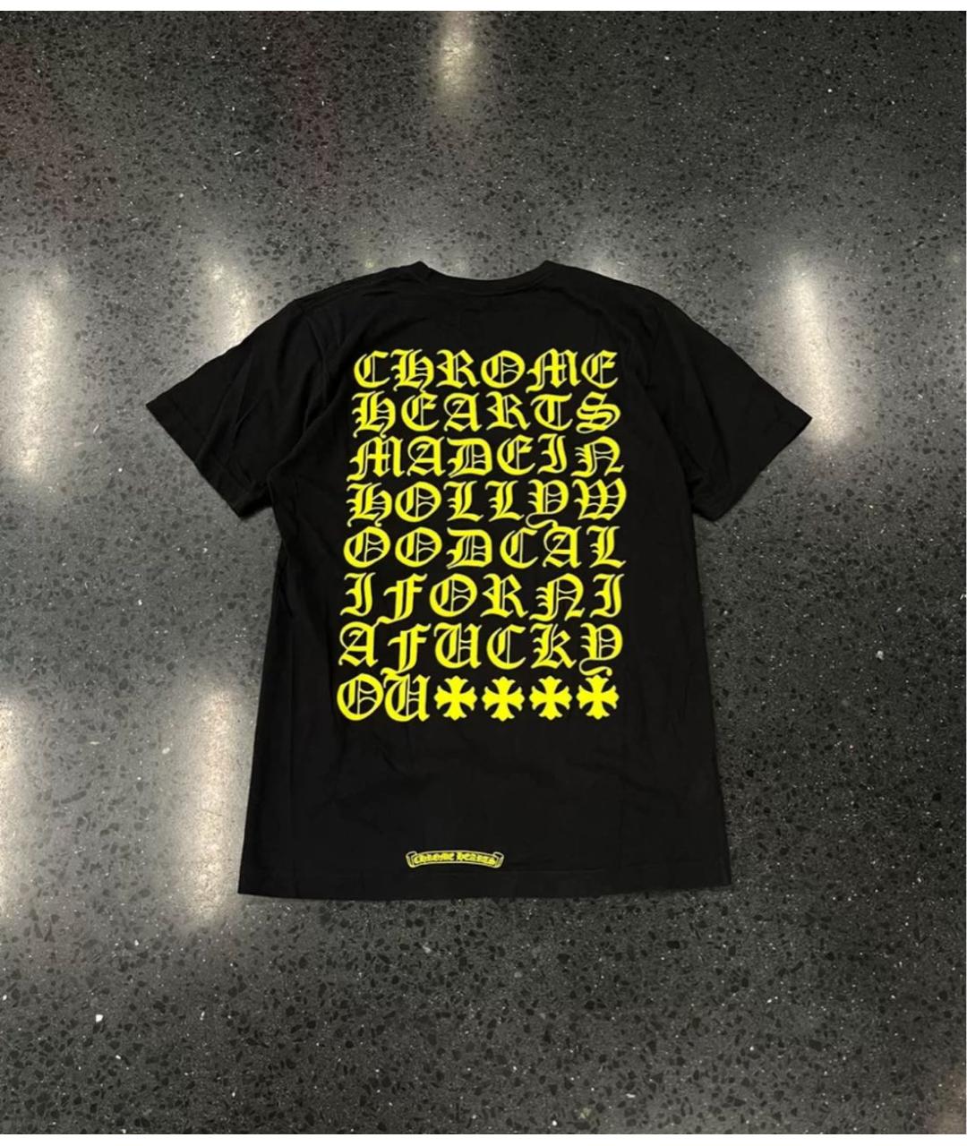 CHROME HEARTS Черная хлопковая футболка, фото 2