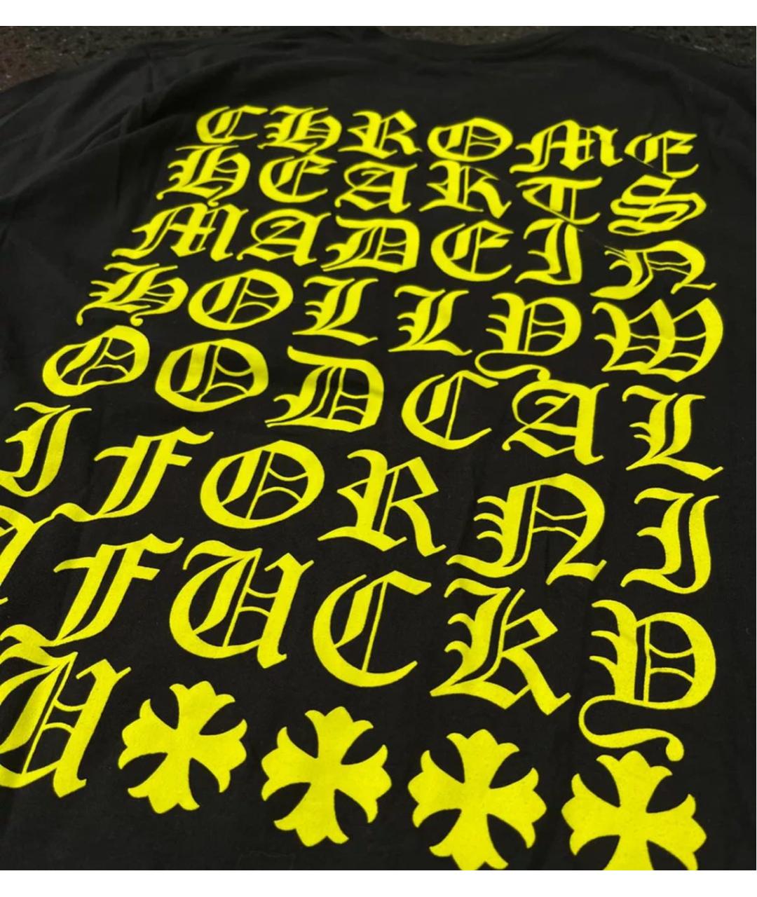 CHROME HEARTS Черная хлопковая футболка, фото 3