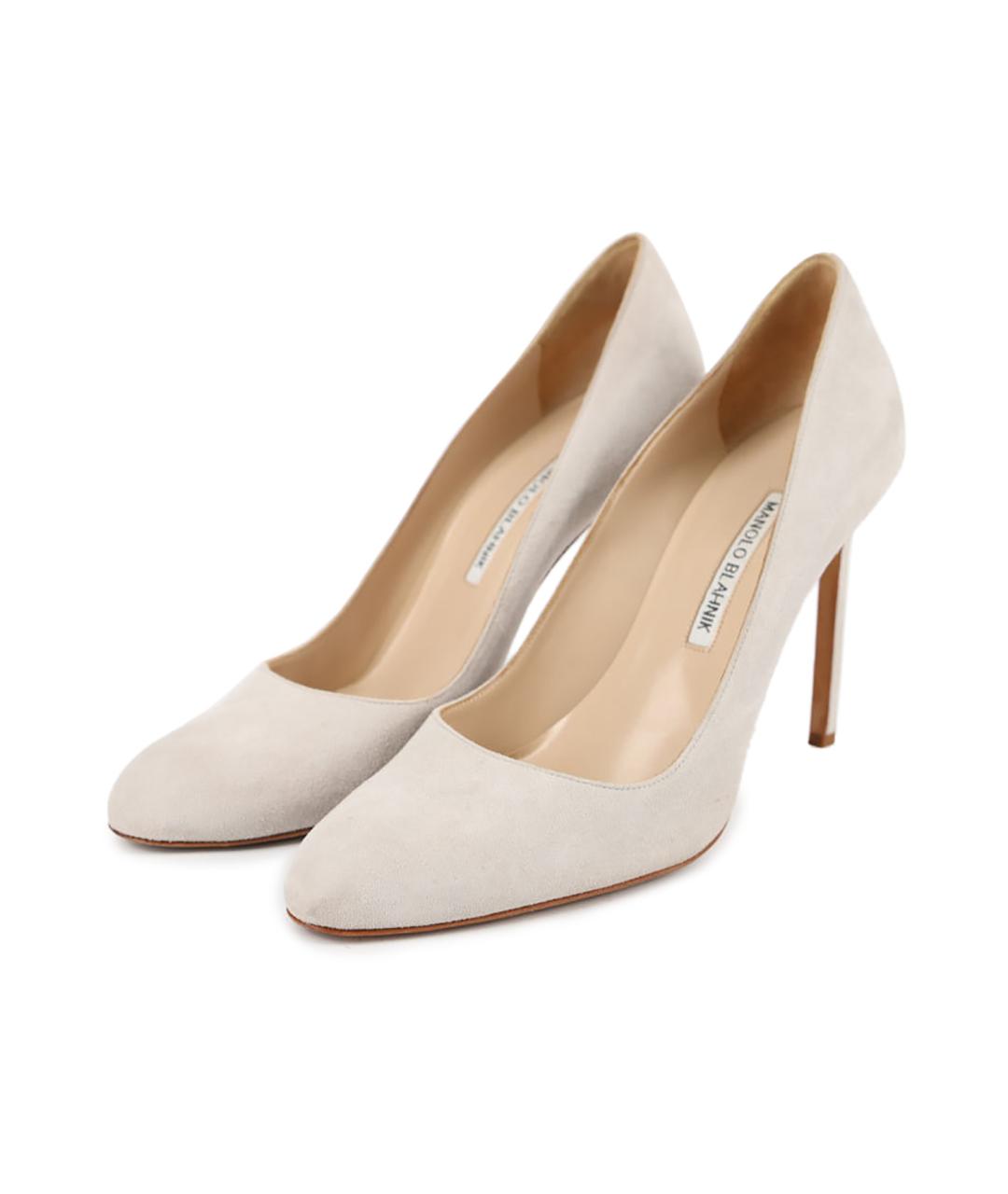 MANOLO BLAHNIK Серые замшевые туфли, фото 2