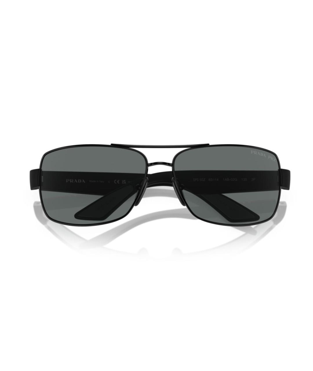 PRADA Черные пластиковые солнцезащитные очки, фото 6