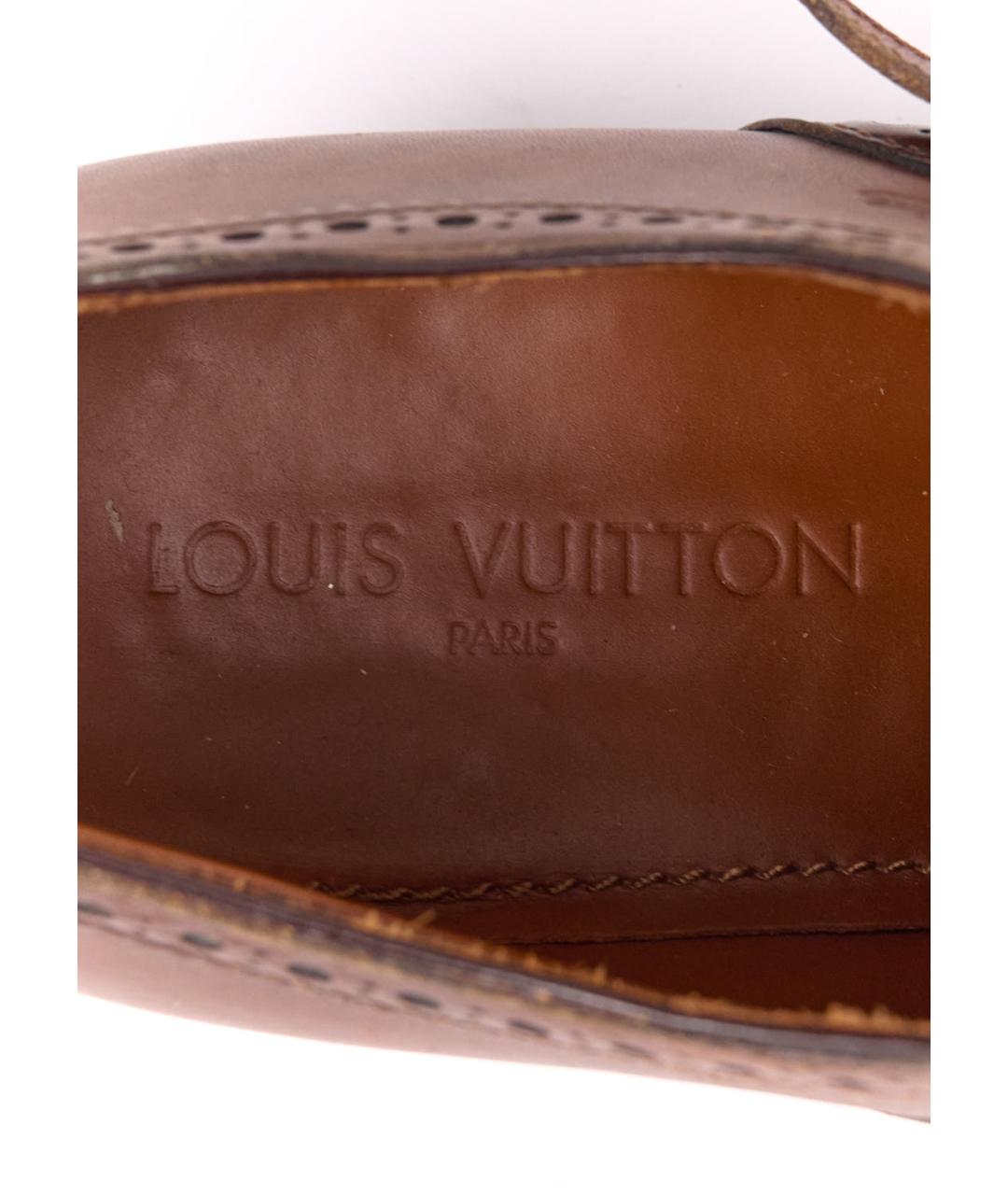 LOUIS VUITTON Коричневые кожаные туфли, фото 5