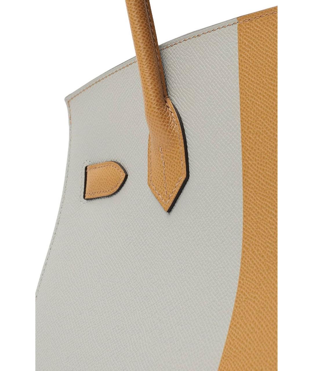 HERMES Коричневая кожаная сумка с короткими ручками, фото 6
