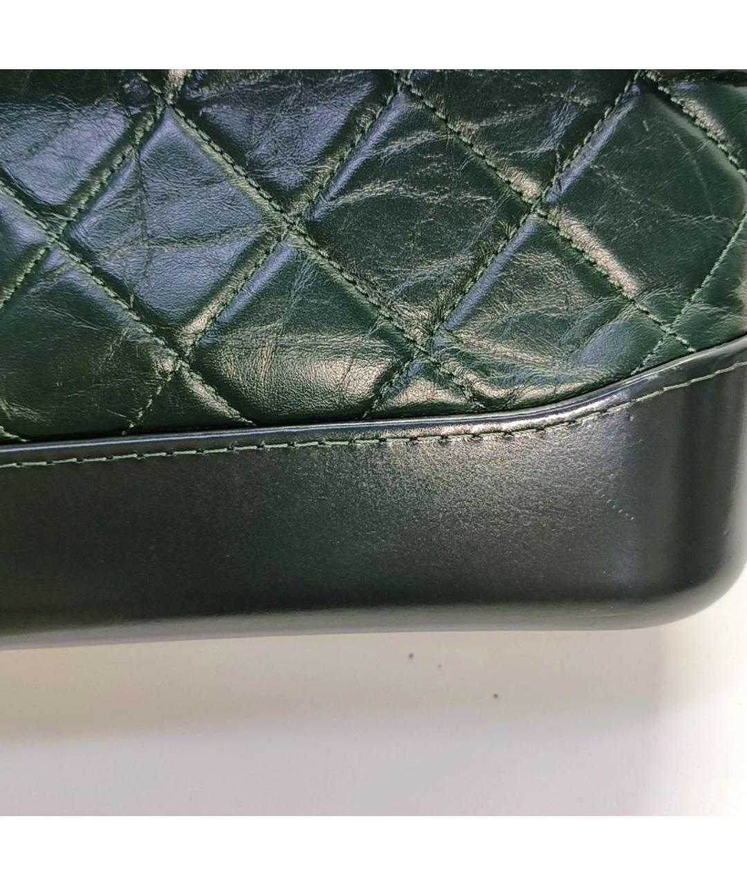 CHANEL Зеленая кожаная сумка через плечо, фото 8