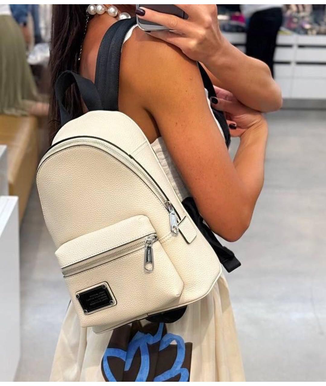 MARC JACOBS Бежевый кожаный рюкзак, фото 8