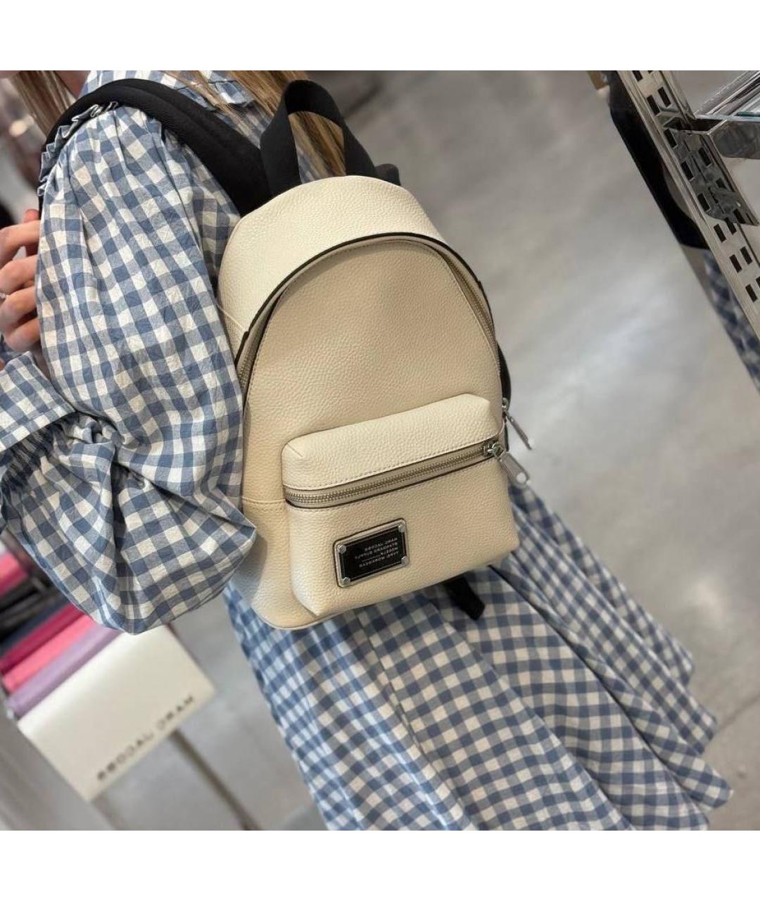 MARC JACOBS Бежевый кожаный рюкзак, фото 3