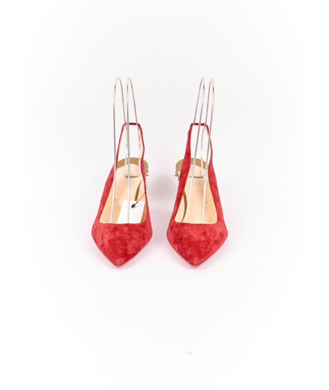 CHRISTIAN LOUBOUTIN Красные замшевые туфли, фото 3