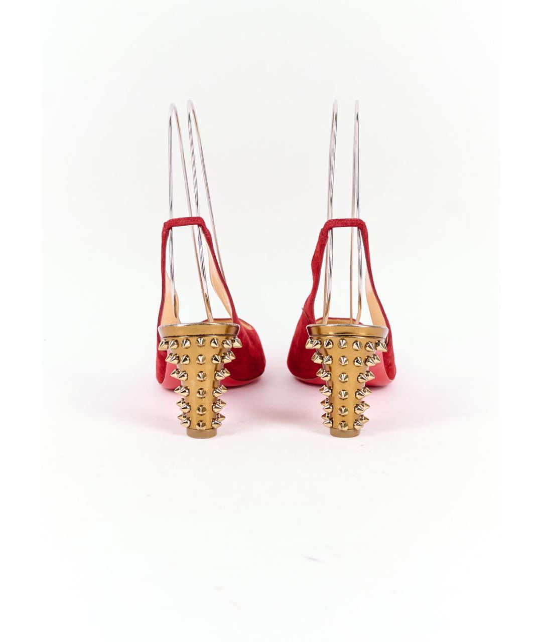 CHRISTIAN LOUBOUTIN Красные замшевые туфли, фото 4