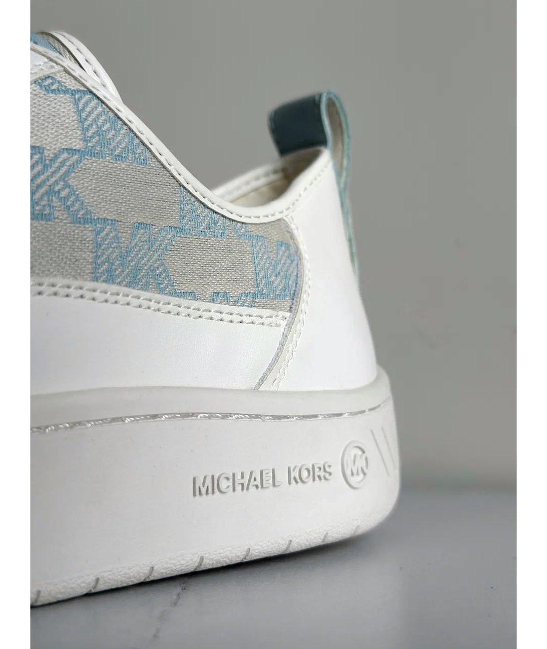 MICHAEL KORS Белые кожаные кеды, фото 4