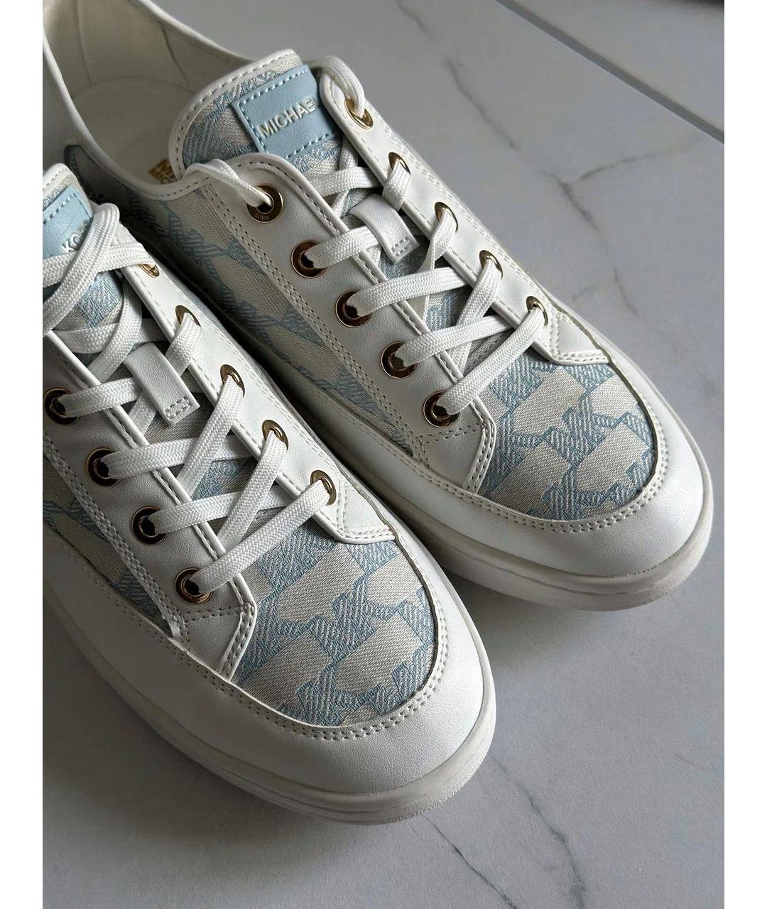 MICHAEL KORS Белые кожаные кеды, фото 2