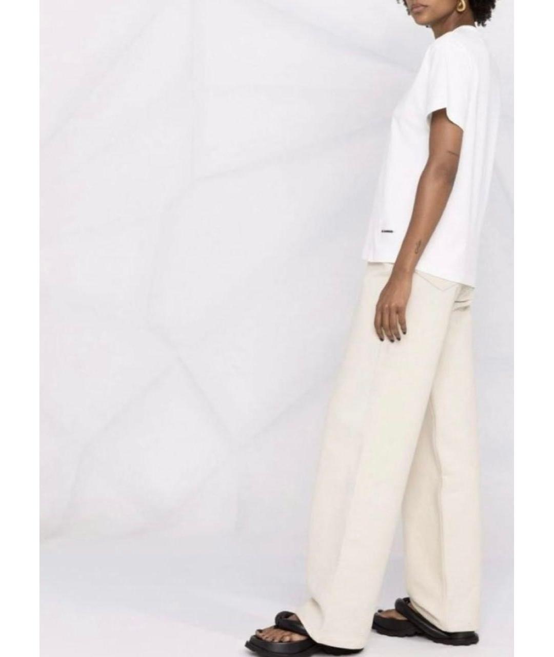 JIL SANDER Белая хлопковая футболка, фото 8