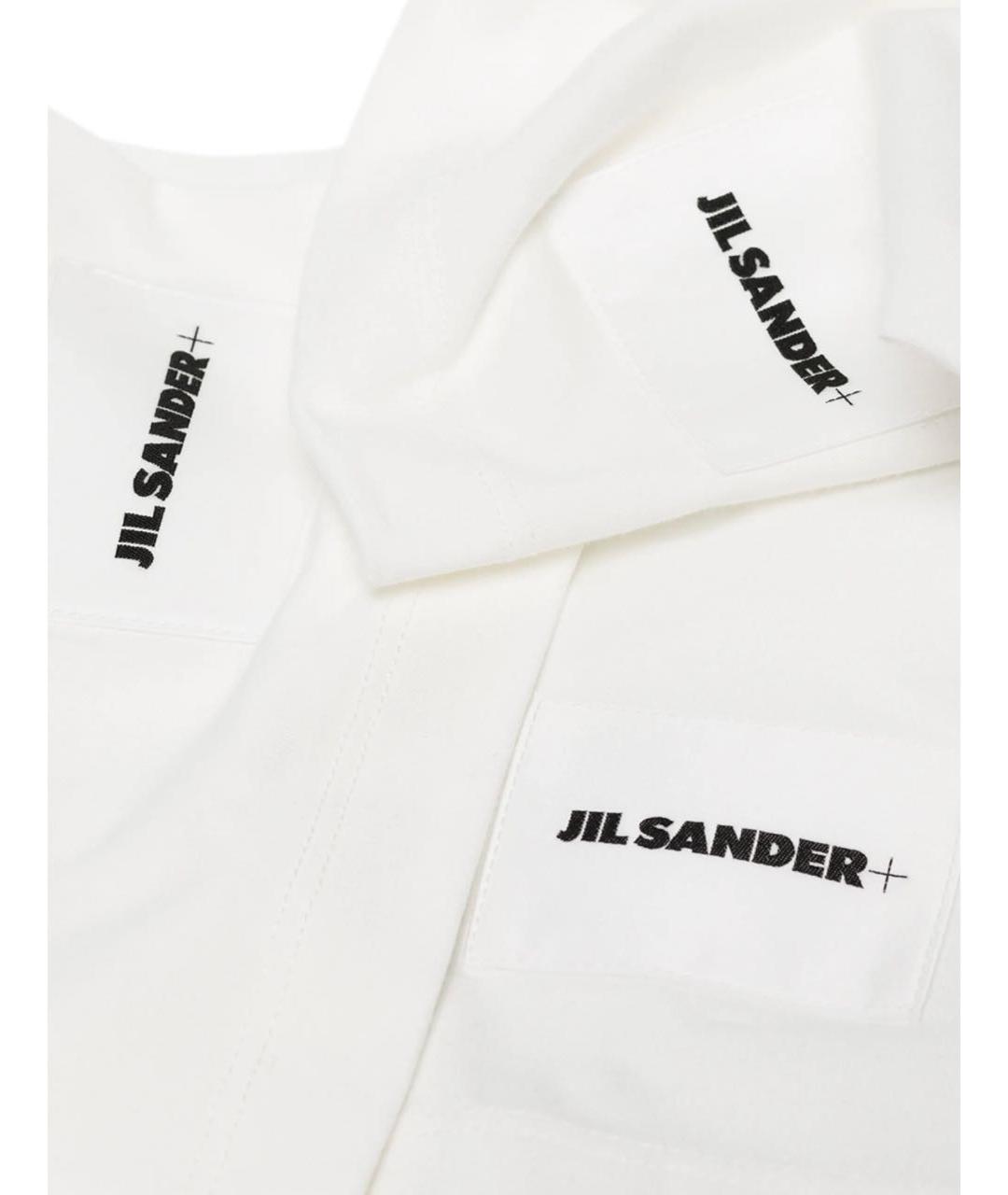 JIL SANDER Белая хлопковая футболка, фото 7