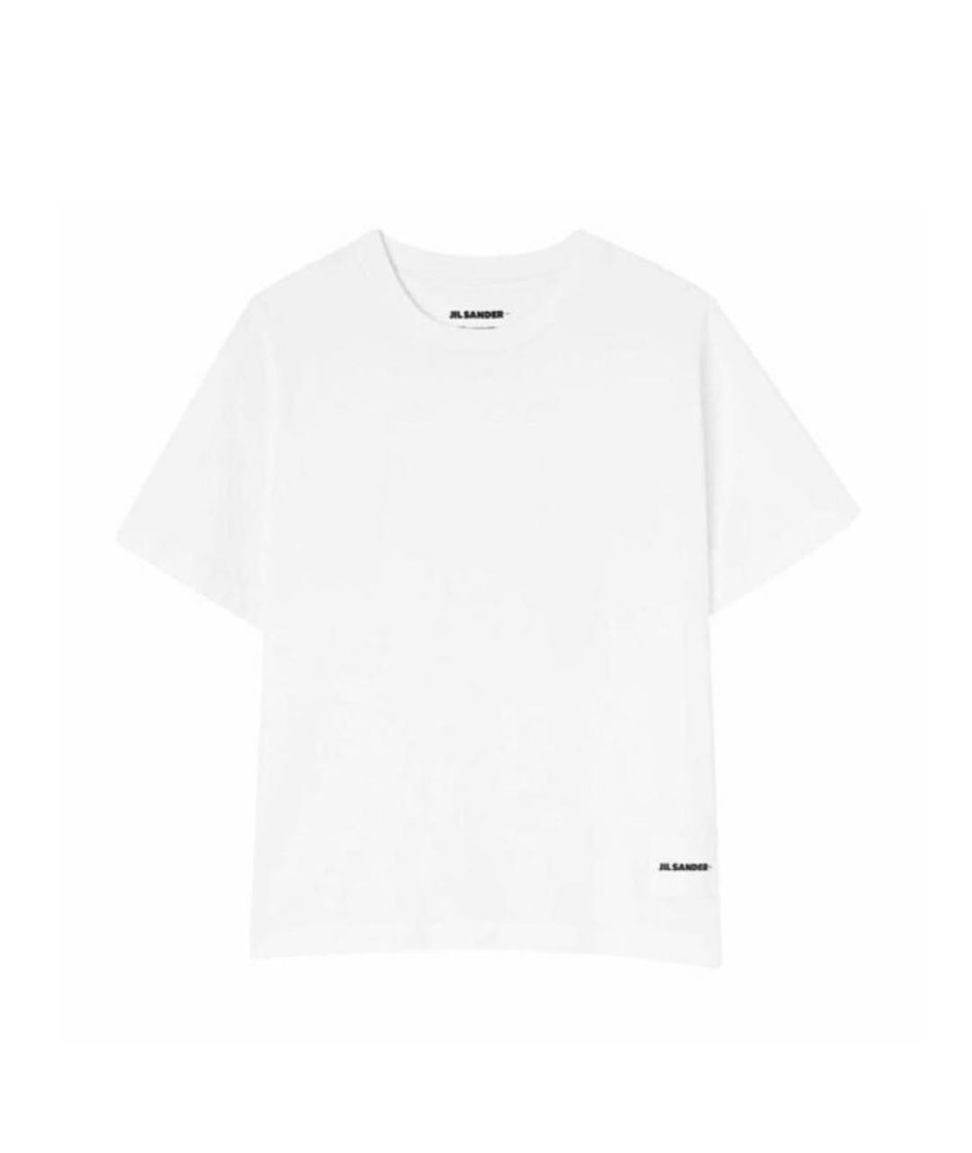 JIL SANDER Белая хлопковая футболка, фото 9