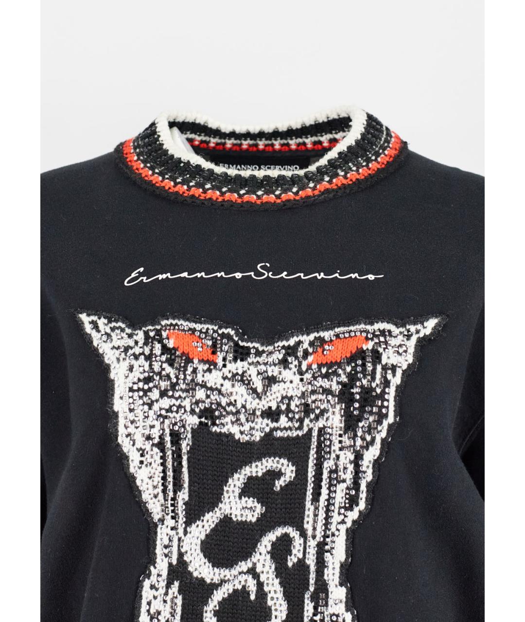 ERMANNO SCERVINO Черный хлопковый костюм с брюками, фото 2