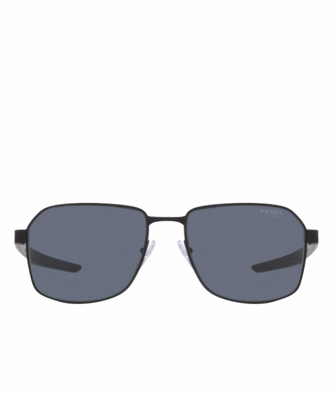 PRADA Черные металлические солнцезащитные очки, фото 1