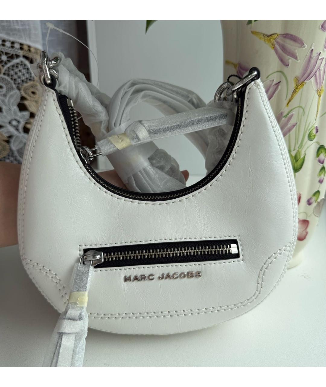 MARC JACOBS Белая кожаная сумка через плечо, фото 8